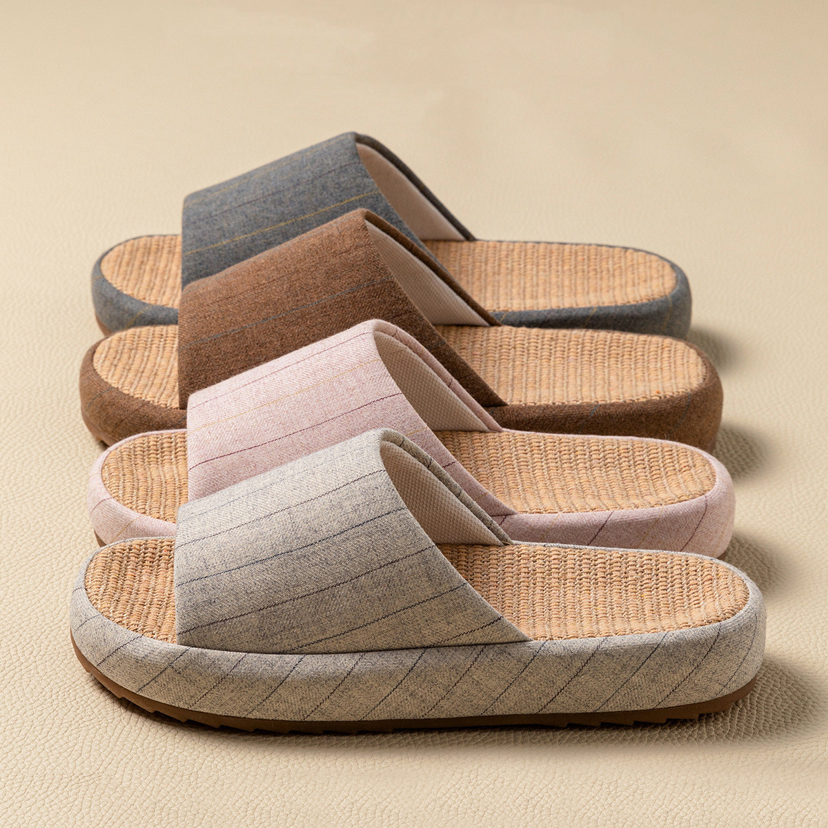 Mule Slip On - Summer Women Home Slippers Linen Summer