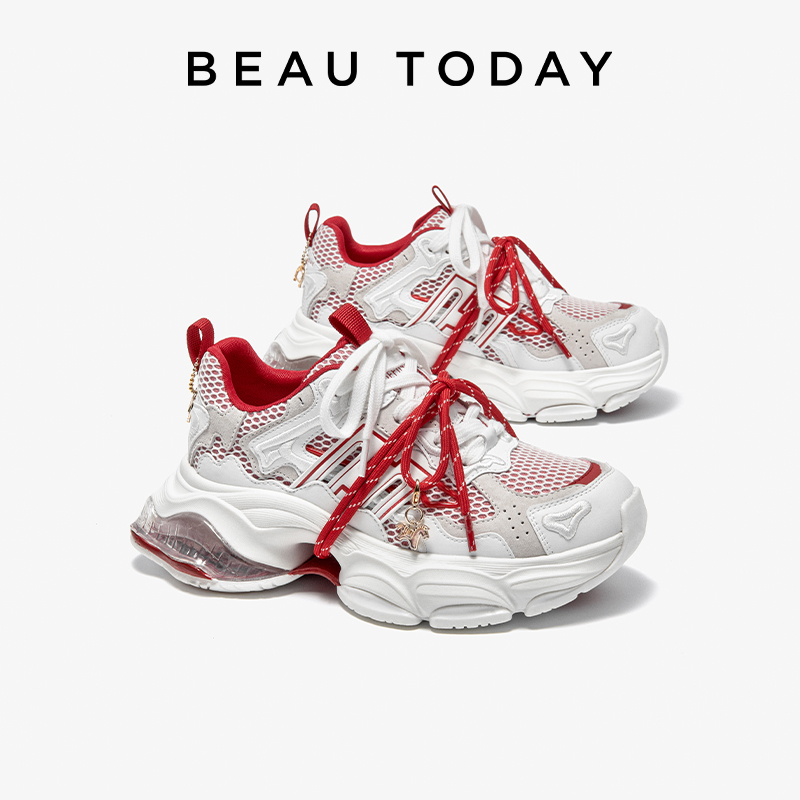 Women Shoes Store - BEAUTODAY Chunky Sneakers Women Flannel Patchwork
