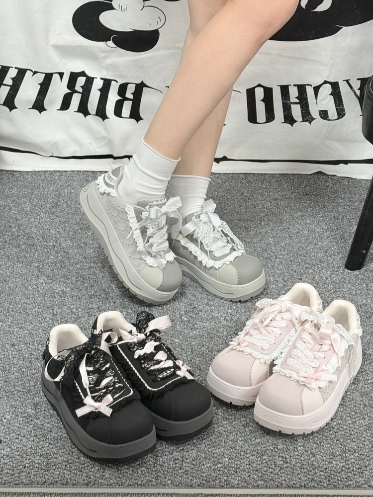 Women Shoes Store - Grey Running Single Shoes Gururu Original