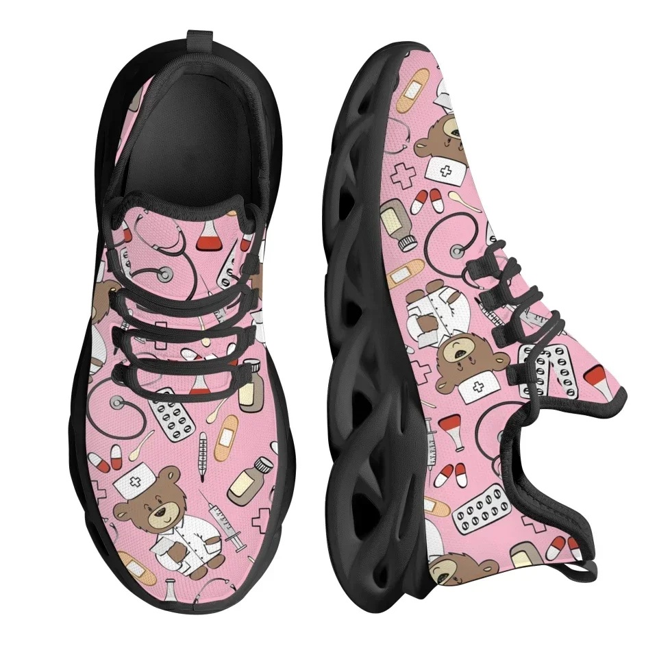 Women'S Shoes Nursing - Pink Cartoon Doctor Nurse Shoes For