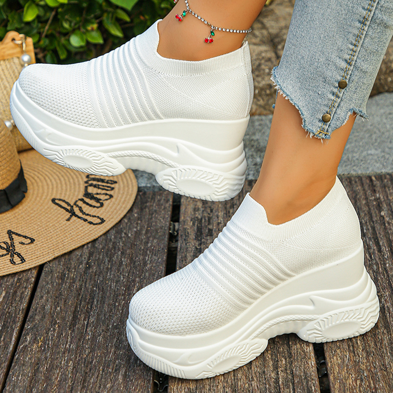 Women's Knitted White Chunky S - Women Shoes Store ulasan dan harga