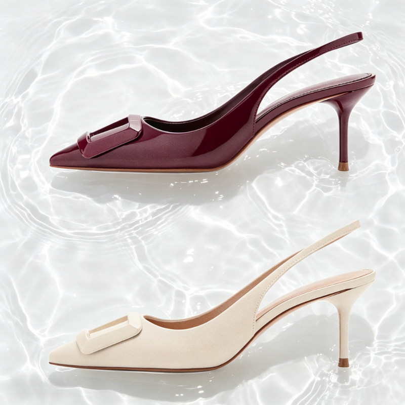 Burgundy Patent Leather Slingb - Women'S Shoes Burgundy ulasan dan harga