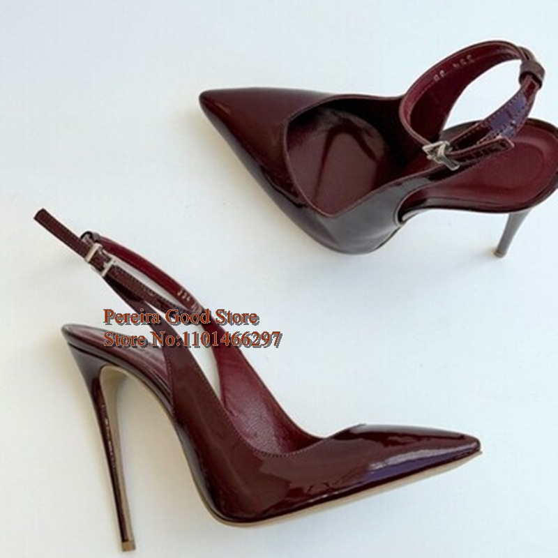 Burgundy Patent Leather Stilet - Women'S Shoes Burgundy ulasan dan harga