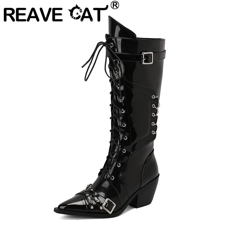 REAVE CAT Boots Women Pointed  - Zip Up Boots Short ulasan dan harga