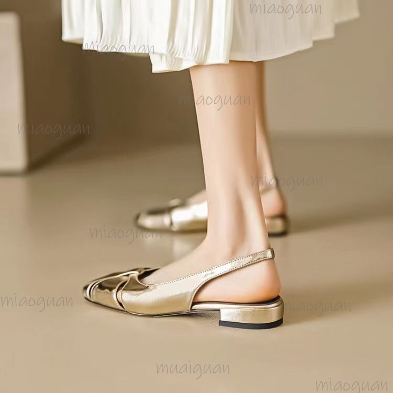 Cover Toe Low Heel Pumps Women - Mule Slip On ulasan dan harga