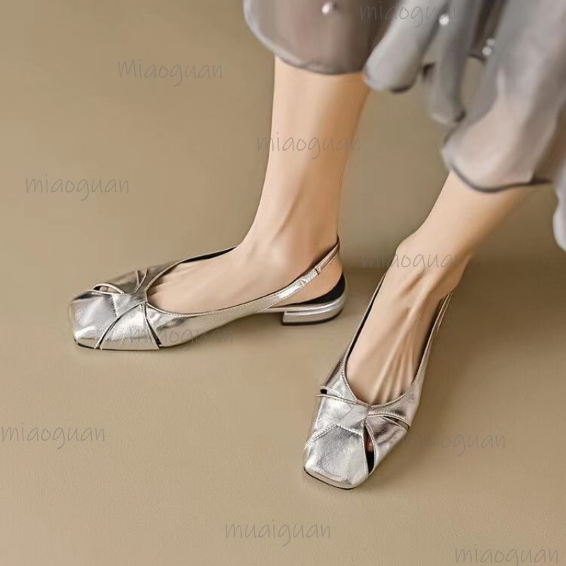Cover Toe Low Heel Pumps Women - Mule Slip On ulasan dan harga