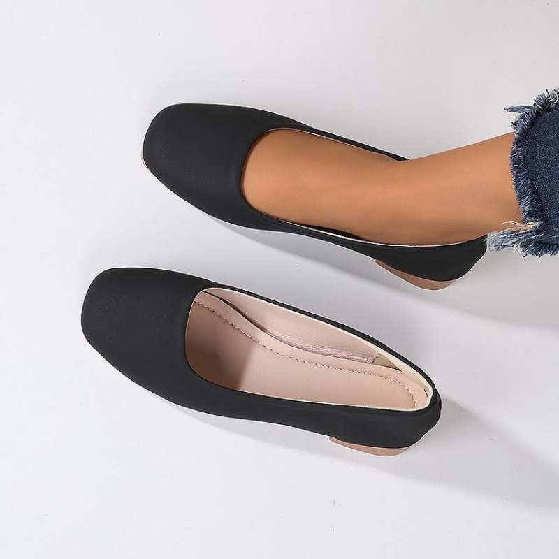 Soft Leather Round Toe Slip-On - Women Shoes Size ulasan dan harga