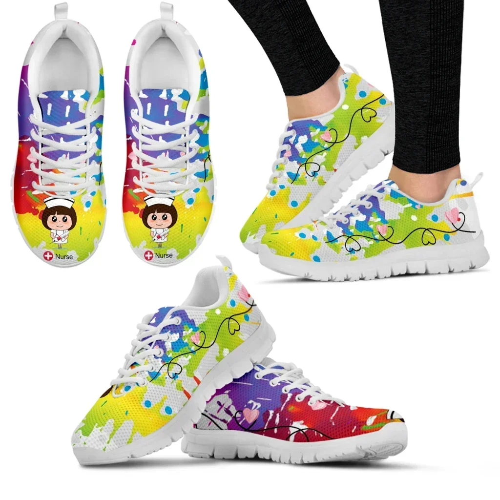 White Nurse Girl Love Pattern  - Women'S Shoes Nursing ulasan dan harga