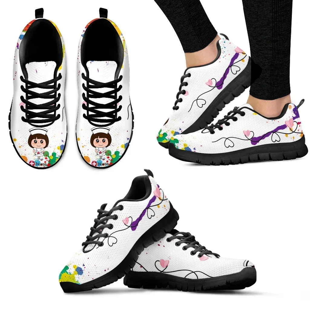 White Nurse Girl Love Pattern  - Women'S Shoes Nursing ulasan dan harga