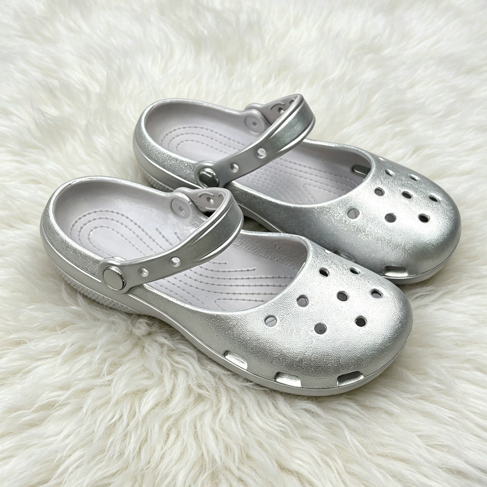 Summer New Silver Slip-on Clog - Mule Slip On ulasan dan harga