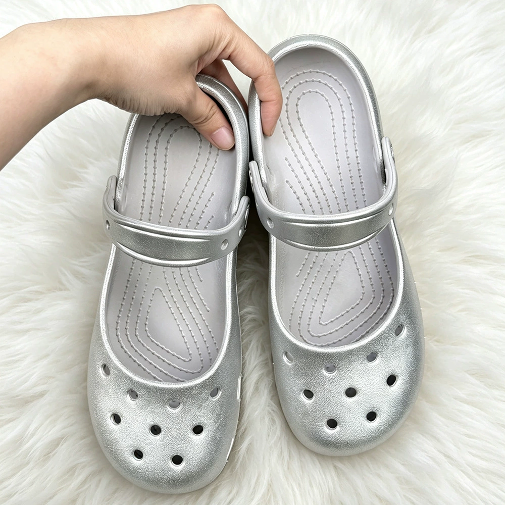 Summer New Silver Slip-on Clog - Mule Slip On ulasan dan harga