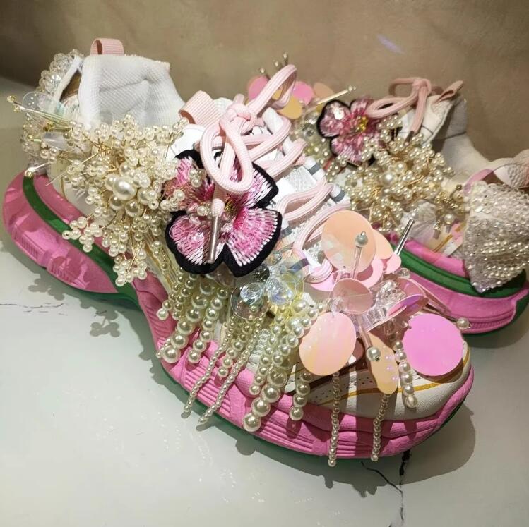 Princess style Pearl Beadings  - Women Shoes Store ulasan dan harga