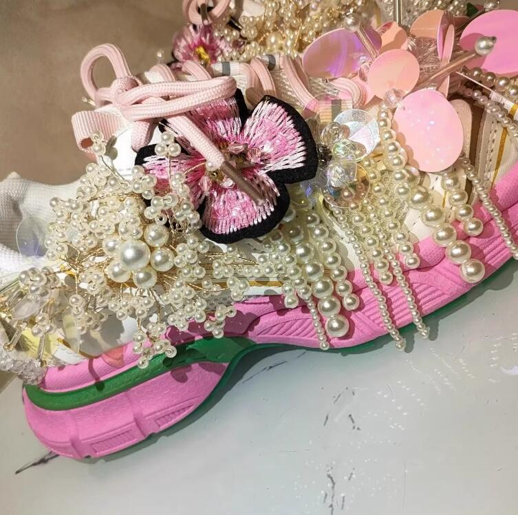 Princess style Pearl Beadings  - Women Shoes Store ulasan dan harga