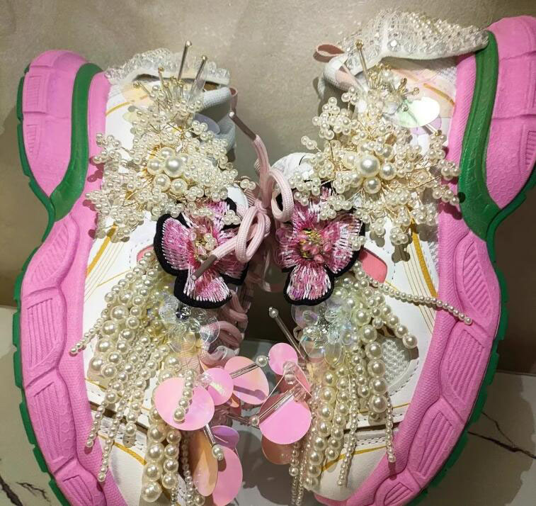 Princess style Pearl Beadings  - Women Shoes Store ulasan dan harga
