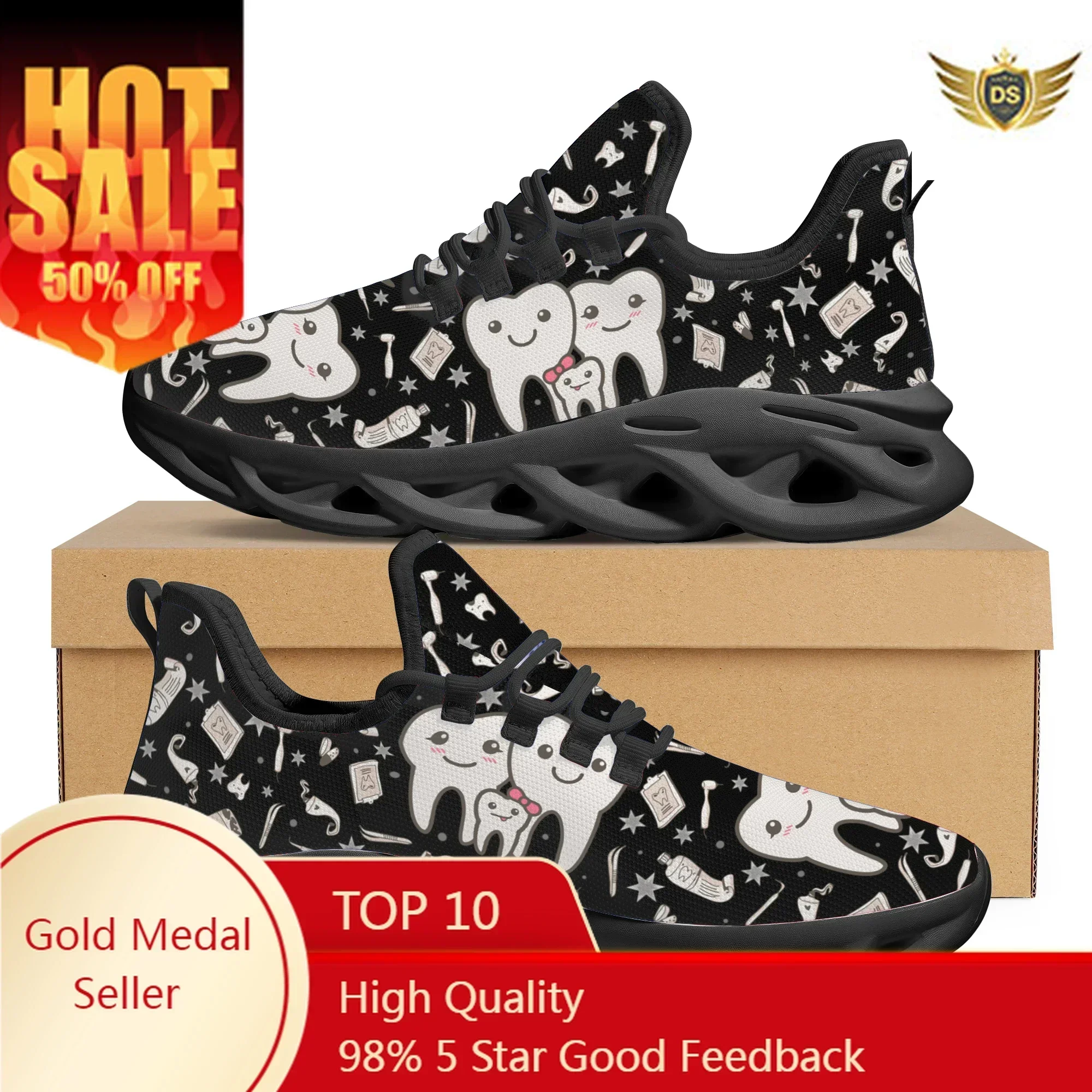 Cute Dental Design Sneakers La - Women'S Shoes Nursing ulasan dan harga