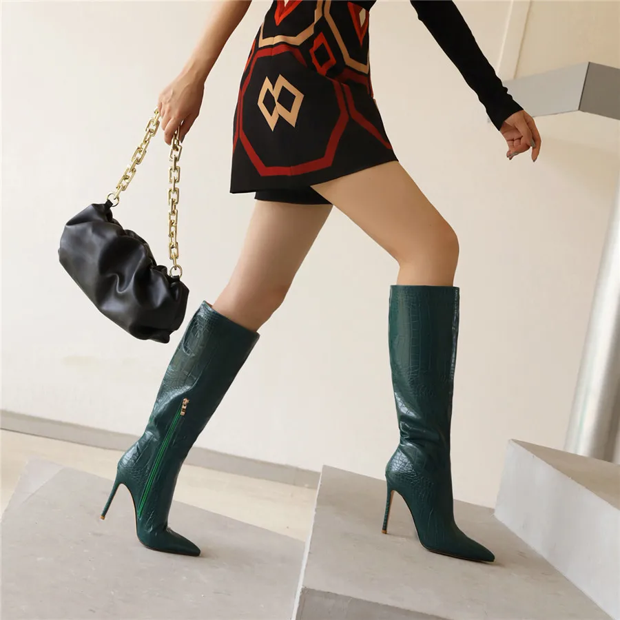 Shiny Silver Gold Women Knee H - Zip Up Boots Short ulasan dan harga