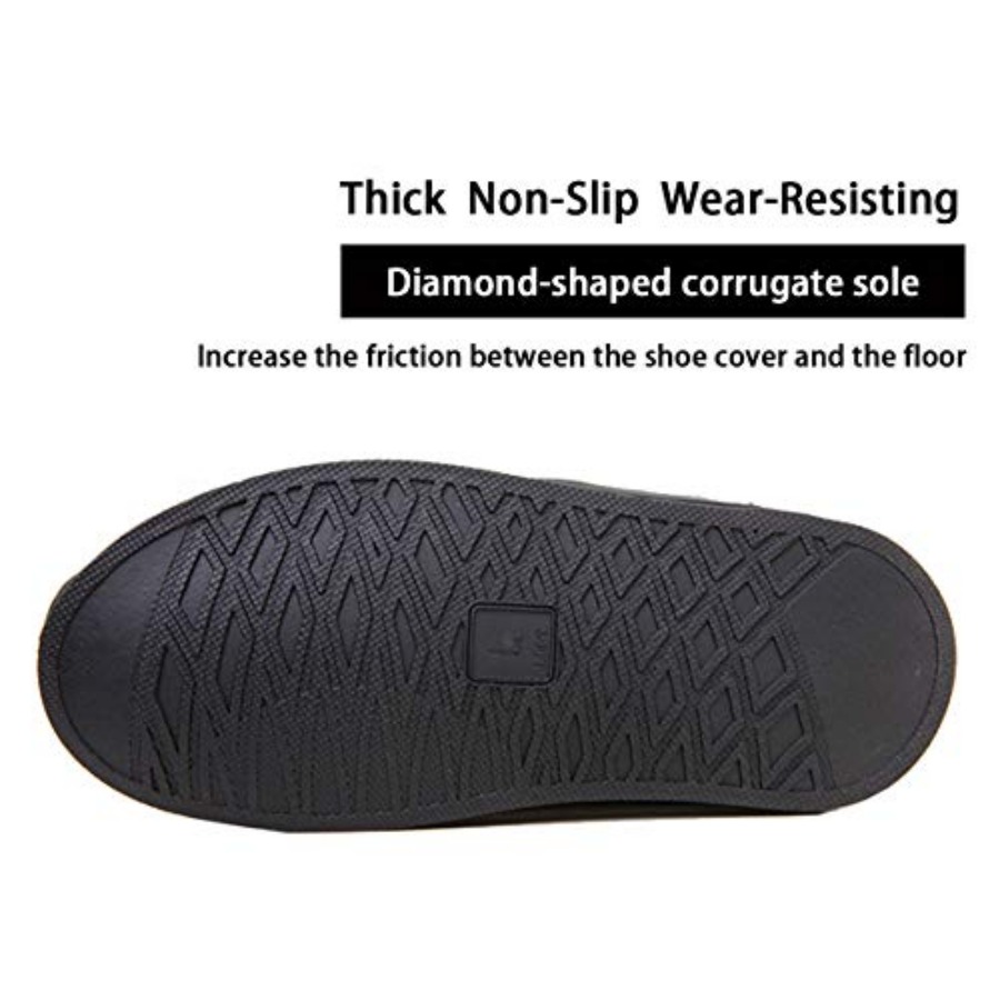 Black Waterproof Shoes Cover w - Women Shoes Xxl ulasan dan harga