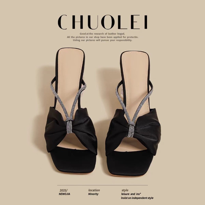 2025 Summer Sexy Diamond Strap - Ribbon Tie Heel ulasan dan harga