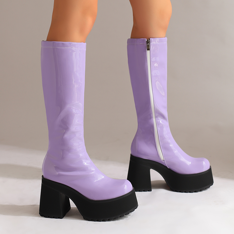 Plus Size Sponge Cake Thick So - Zip Up Boots Short ulasan dan harga