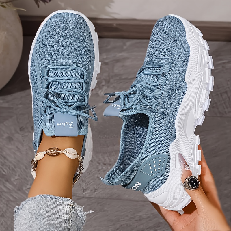 Breathable Knit Sneakers Fashi - Women Shoes Store ulasan dan harga
