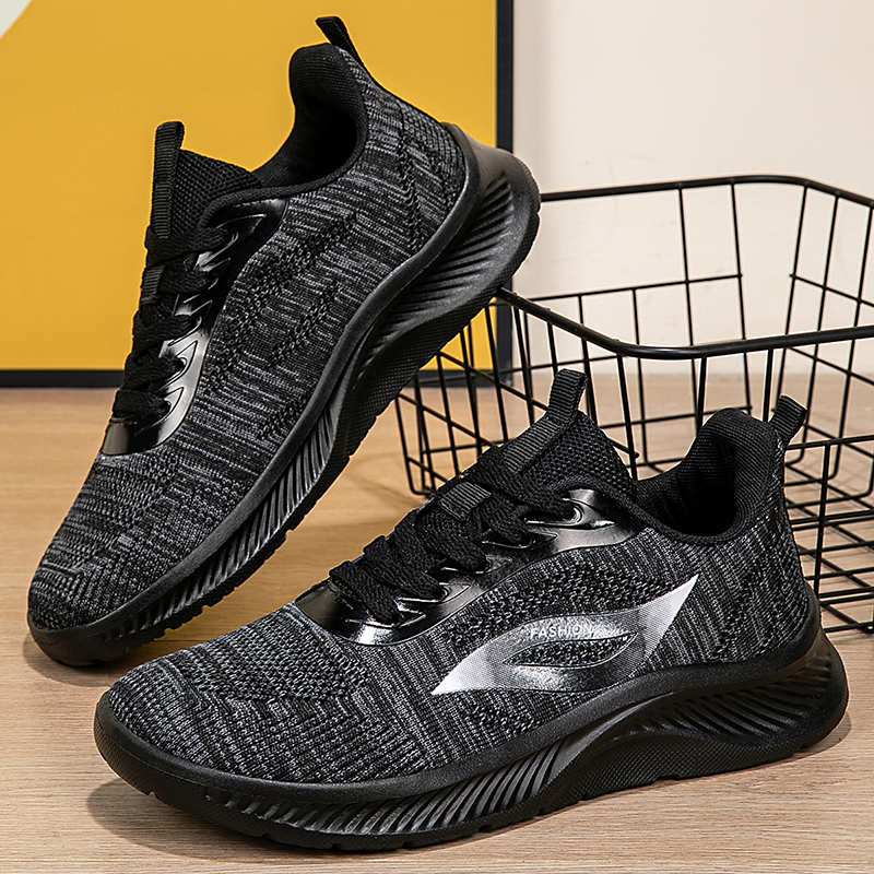 2025 Autumn Black Knitted Shoe - Women Shoes Running ulasan dan harga