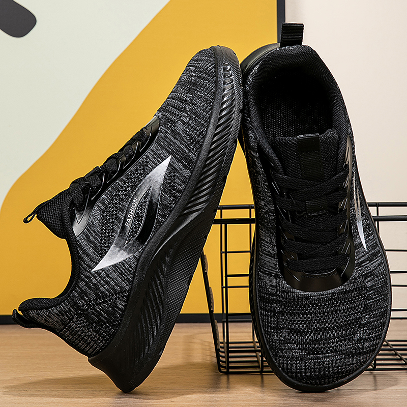 2025 Autumn Black Knitted Shoe - Women Shoes Running ulasan dan harga