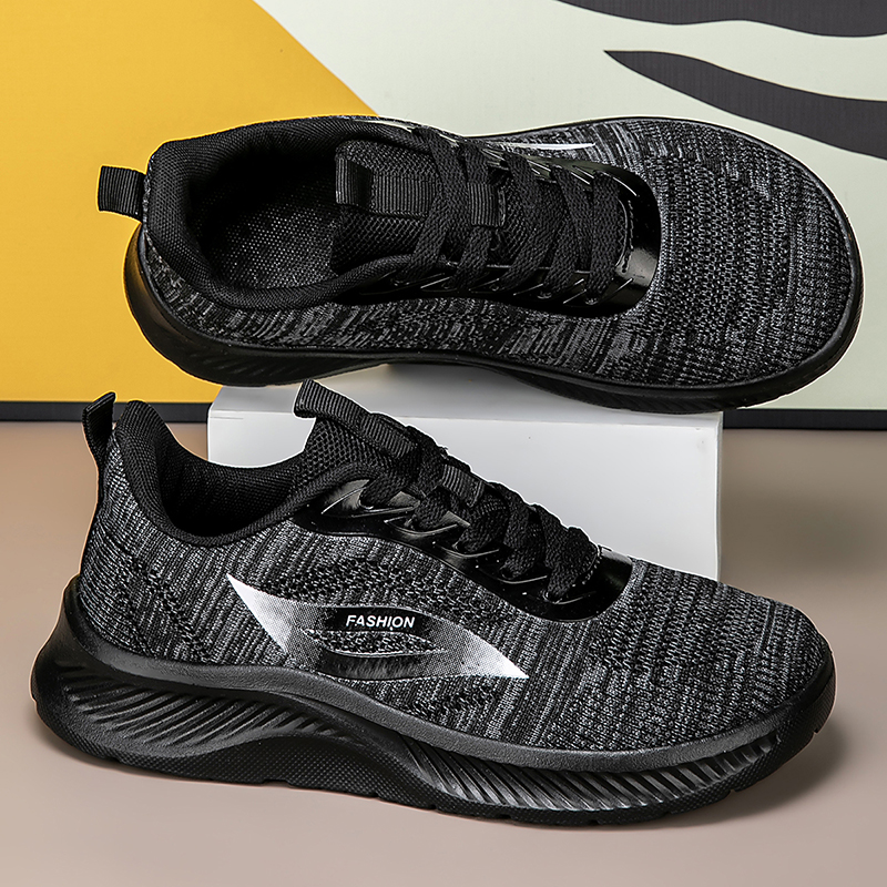 2025 Autumn Black Knitted Shoe - Women Shoes Running ulasan dan harga