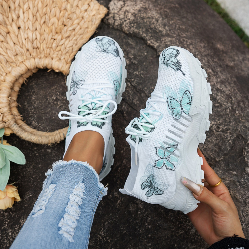 Women Butterfly Print Mesh Sne - Women Shoes Store ulasan dan harga
