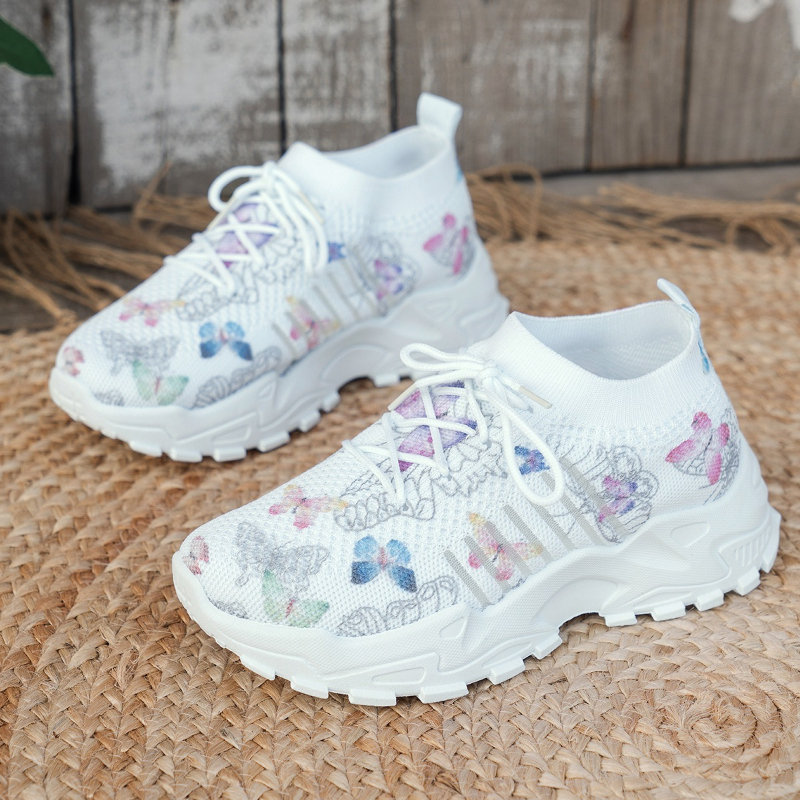 Women Butterfly Print Mesh Sne - Women Shoes Store ulasan dan harga