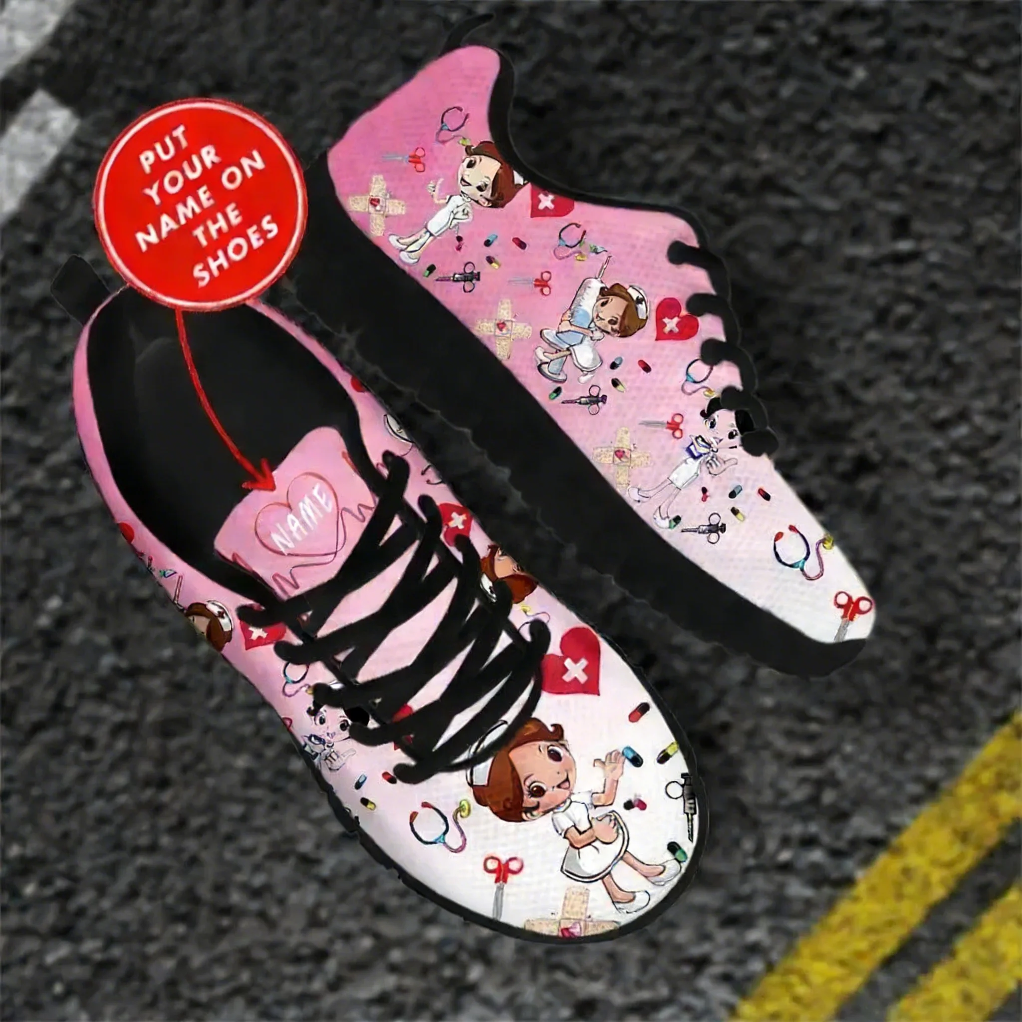 Pink Nursing Shoes Ladies Flat - Women'S Shoes Nursing ulasan dan harga