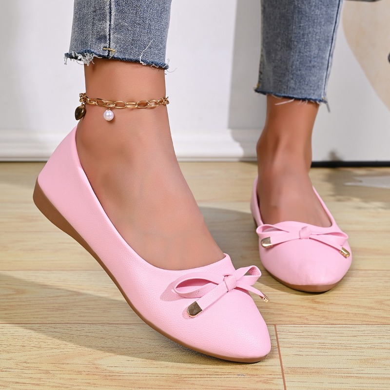 Bow Shallow Mouth Soft Sole Co - Women Shoes Size ulasan dan harga