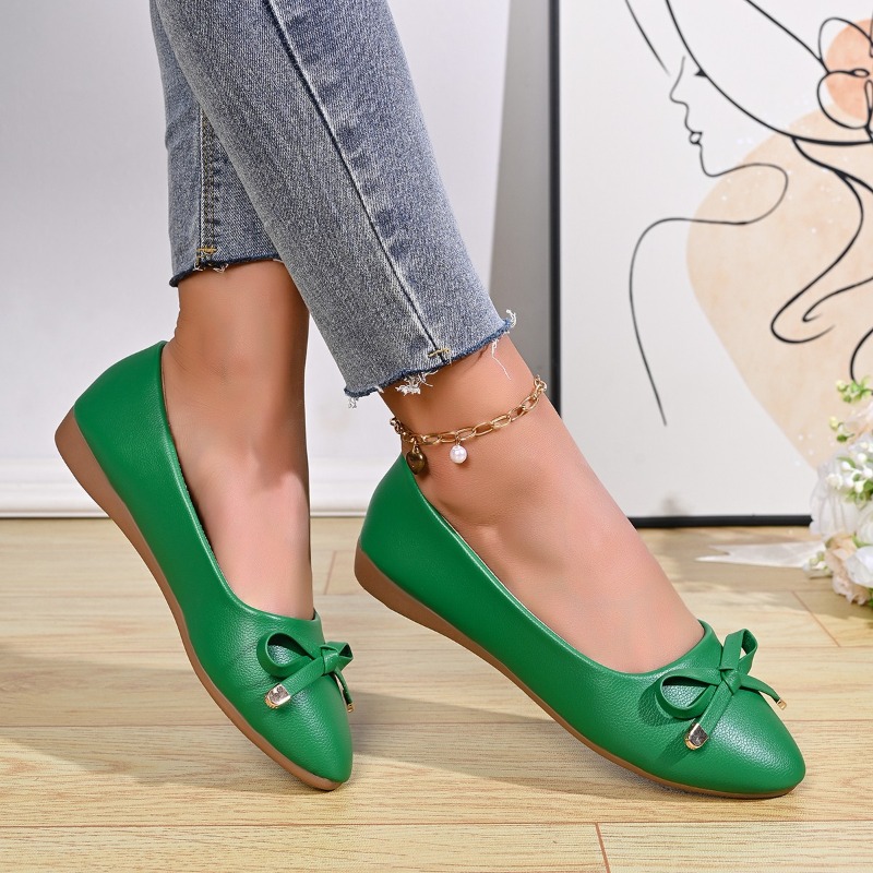Bow Shallow Mouth Soft Sole Co - Women Shoes Size ulasan dan harga