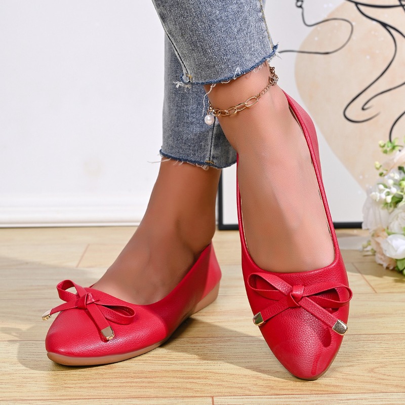 Bow Shallow Mouth Soft Sole Co - Women Shoes Size ulasan dan harga
