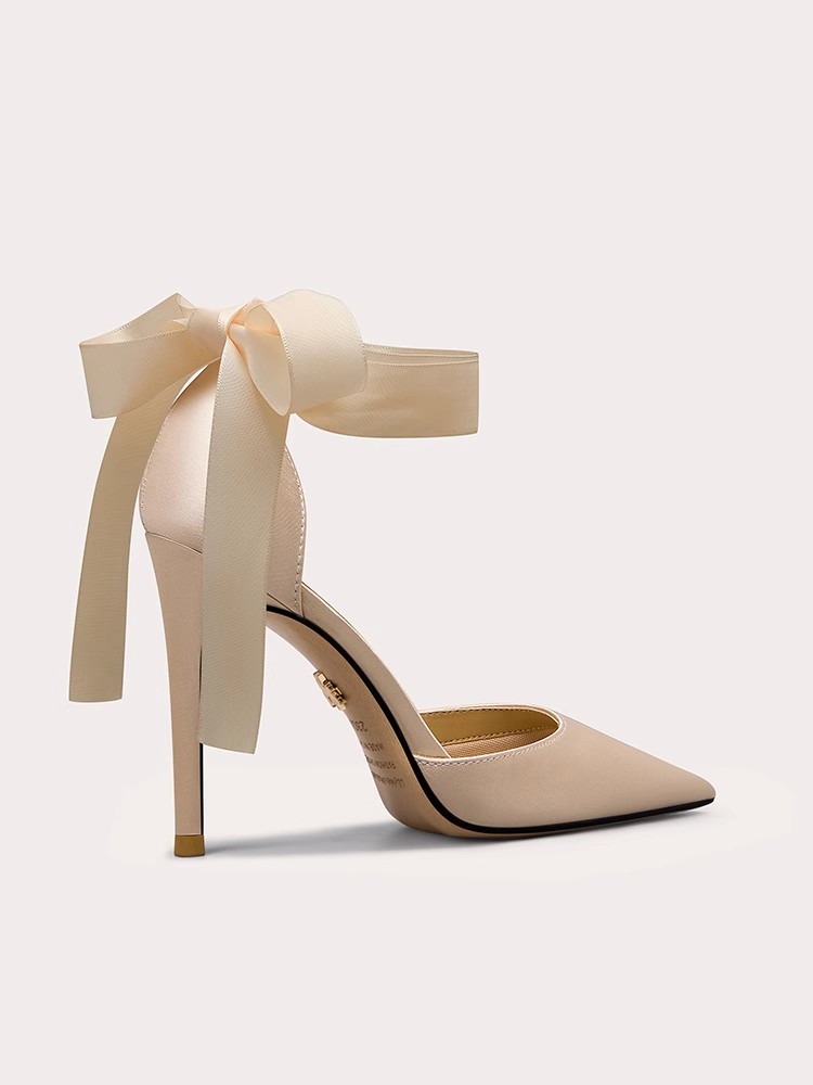 Stiletto sandals spring and su - Ribbon Tie Heel ulasan dan harga